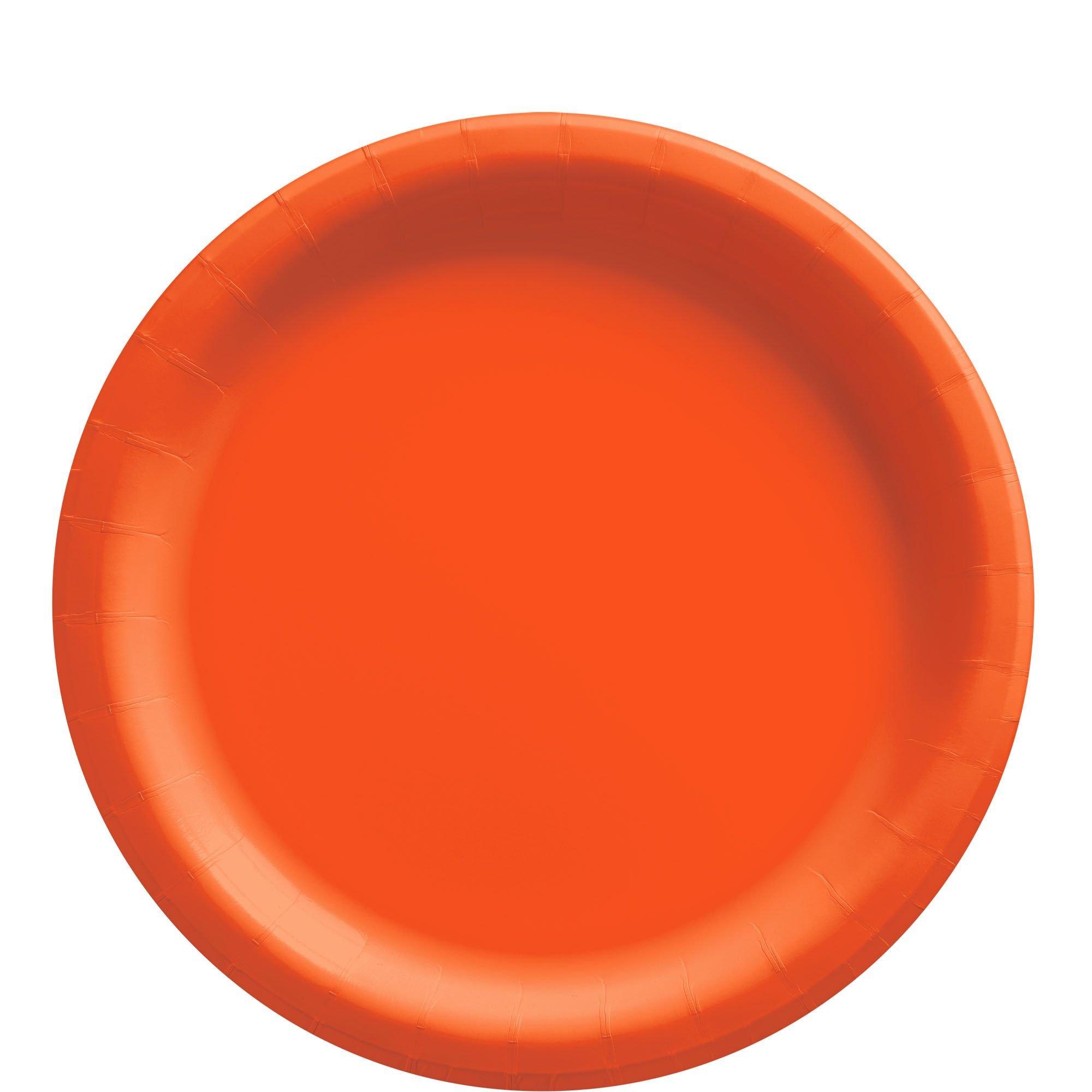 Orange Extra Sturdy Paper Lunch Plates, 8.5in, 20ct Party City